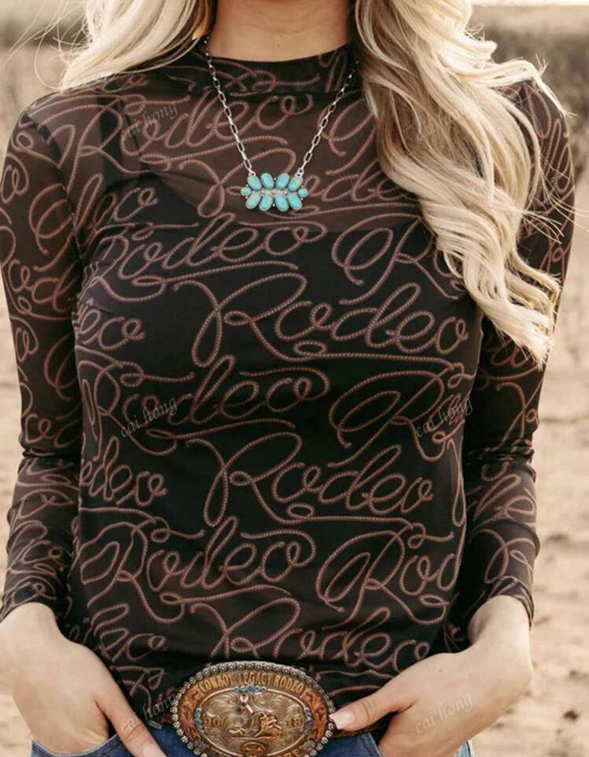 Rodeo See-Through Long Sleeve