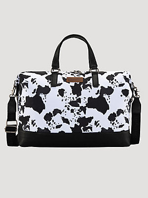 Cow Print Wrangler Duffle Bag