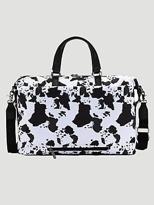 Cow Print Wrangler Duffle Bag