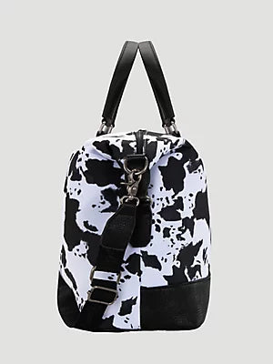 Cow Print Wrangler Duffle Bag