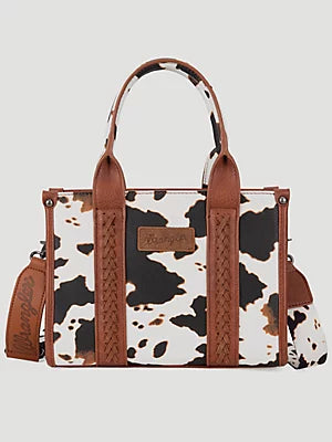 Allover Cow Print Cross Body Wrangler Tote