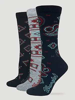 3-Pack Southwestern Wrangler Socks